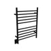 Amba Products Radiant Collection RWH-SMB-LEFT Hardwired Straight Left Side 10-Bar Towel Warmer - 4.75 x 24.375 x 33.5 in. - Matte Black Finish