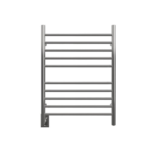 Amba Products Radiant Collection RWH-SP-LEFT Hardwired Straight Left Side 10-Bar Towel Warmer - 4.75 x 24.375 x 33.5 in. - Polished Finish