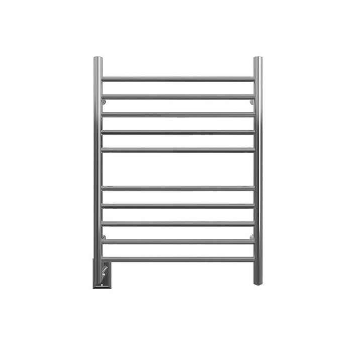 Amba Products Radiant Collection RWH-SP-LEFT Hardwired Straight Left Side 10-Bar Towel Warmer - 4.75 x 24.375 x 33.5 in. - Polished Finish