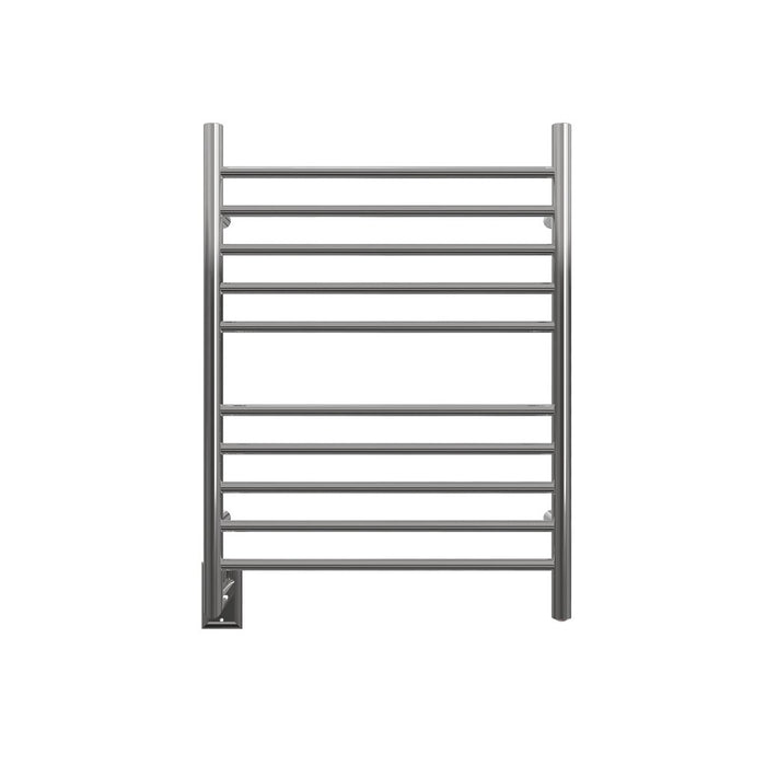 Amba Products RWH-SP-LEFT Radiant Straight 10-Bar Hardwired + Plug-in Combo (Left Side) Towel Warmer - 4.75 x 24.5 x 31.875 in. - Polished Finish