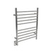 Amba Products Radiant Collection RWH-SP-LEFT Hardwired Straight Left Side 10-Bar Towel Warmer - 4.75 x 24.375 x 33.5 in. - Polished Finish