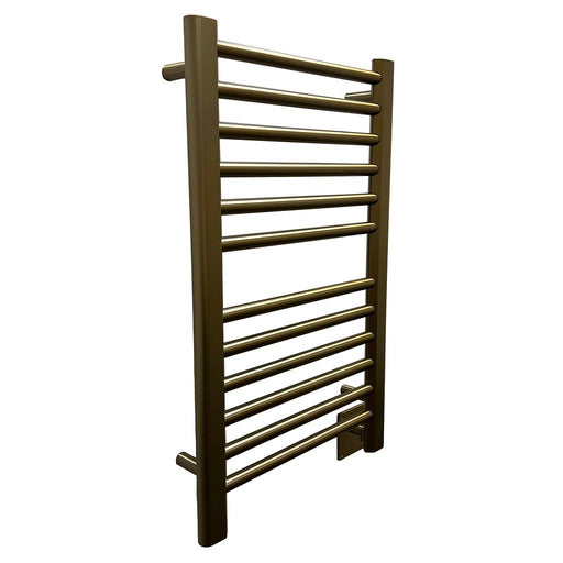 Amba Products Sirio Collection S2133BB 12-Bar Hardwired Towel Warmer - 4 x 24.625 x 35.125 in. - Brushed Bronze Finish