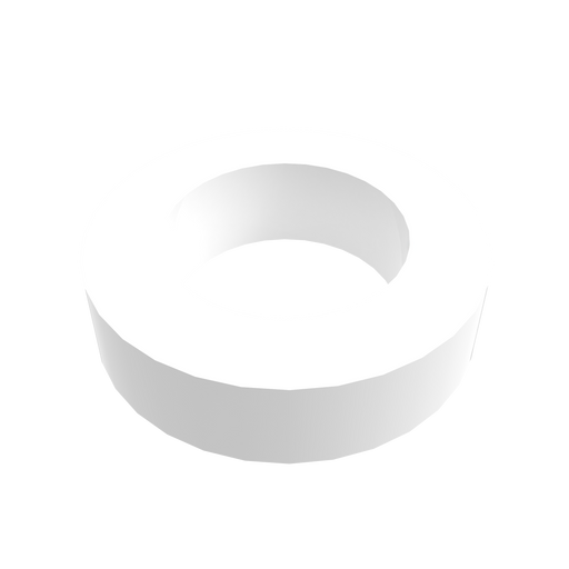 Amba Products Accessory AE-10R-W 10mm Round Spacer Qty of 2 for Antus or Sirio Collections - 0.375 x 1.5 x 1.5 in. - White Finish