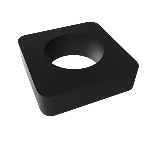 Amba Products Accessory AE-10S-MB 10mm Square Spacer Qty of 2 for Quadro or Vega Collections - 0.375 x 1.5 x 1.5 in. - Matte Black Finish