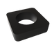 Amba Products Accessory AE-10S-MB 10mm Square Spacer Qty of 2 for Quadro or Vega Collections - 0.375 x 1.5 x 1.5 in. - Matte Black Finish