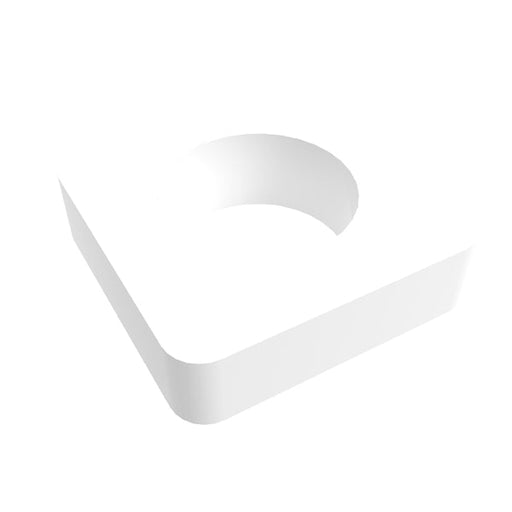 Amba Products Accessory AE-10S-W 10mm Square Spacer Qty of 2 for Quadro or Vega Collections - 0.375 x 1.5 x 1.5 in. - White Finish