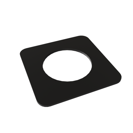 Amba Products Accessory AE-1S-MB 1mm Square Spacer Qty of 2 for Quadro or Vega Collections - 0.04 x 1.5 x 1.5 in. - Matte Black Finish