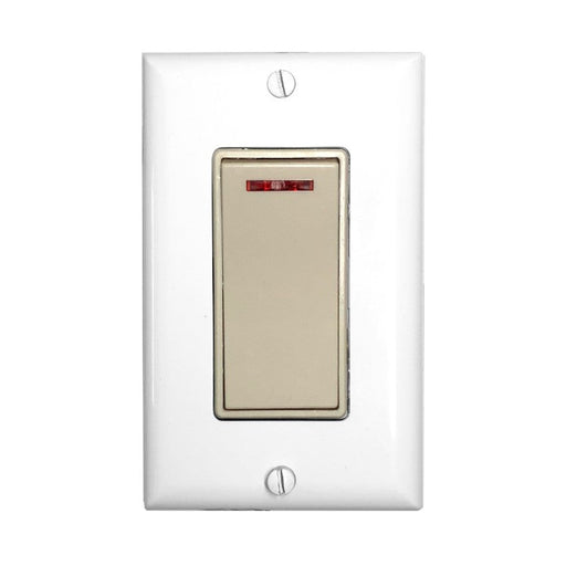 Amba Products Controllers ATW-S-A Hardwired Pilot Light Switch - Almond Finish