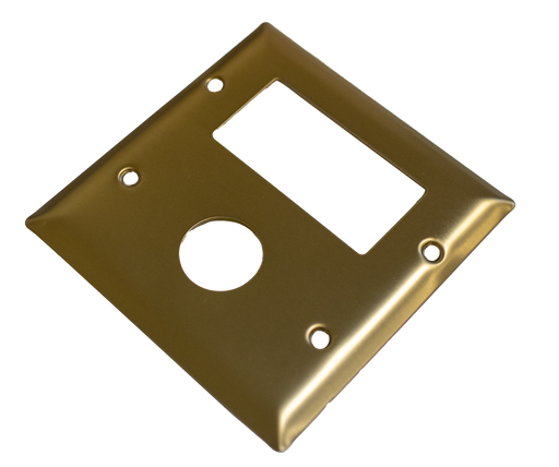 Amba Products Controller AJ-DGP-BB Jeeves Double Gang Plate - 0.5 x 4.5 x 4.5 in. - Brushed Bronze