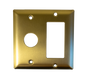 Amba Products Controller AJ-DGP-BB Jeeves Double Gang Plate - 0.5 x 4.5 x 4.5 in. - Brushed Bronze