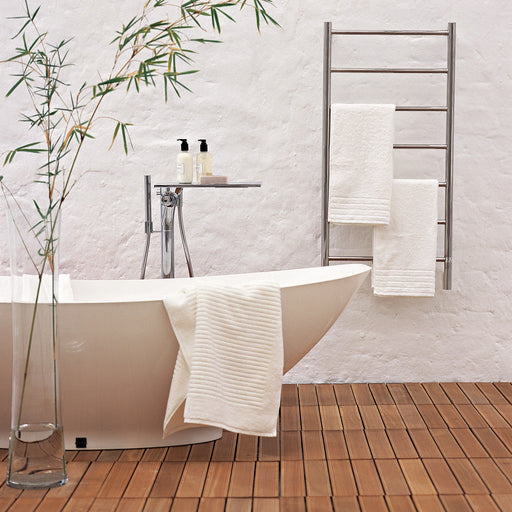 Amba Products FSP Jeeves Model F Straight 7-Bar Hardwired Drying Rack Towel Warmer - 4.5 x 21.25 x 41.75 in. - Polished Finish