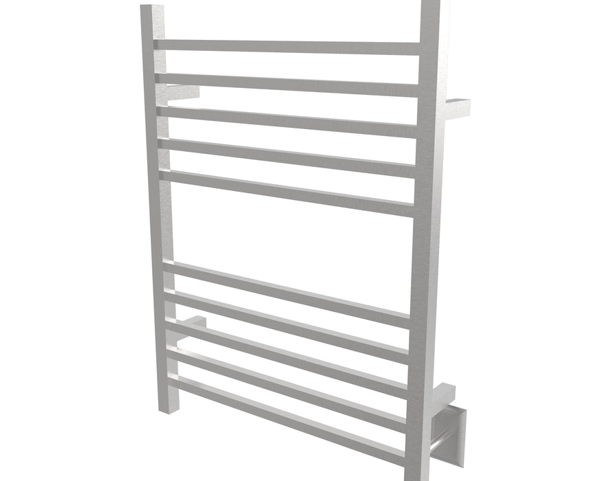 Amba Products RSWH-B Radiant 10-Bar Square Hardwired Plug-in Combo Towel Warmer - 4.75 x 24.5 x 31.5 in. - Brushed Finish