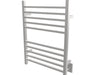 Amba Products RSWH-B Radiant 10-Bar Square Hardwired Plug-in Combo Towel Warmer - 4.75 x 24.5 x 31.5 in. - Brushed Finish