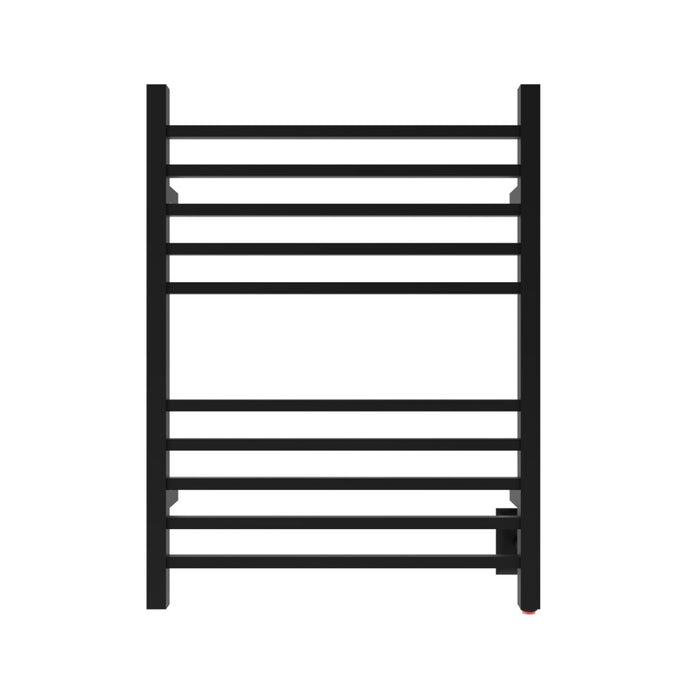 Amba Products RSWH-MB Radiant 10-Bar Square Hardwired Plug-in Combo Towel Warmer - 4.75 x 24.5 x 31.5 in. - Matte Black Finish