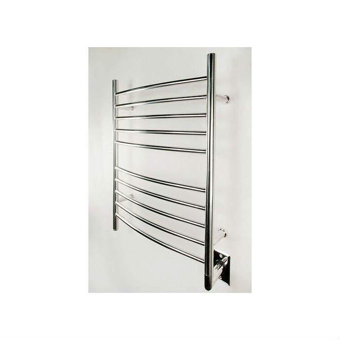 Amba Products RWH-CP Radiant Curved 10-Bar Hardwired Plug-in Combo Towel Warmer - 5.75 x 24.5 x 31.875 in. - Polished Finish