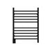 Amba Products RWH-SMB-LEFT Radiant Straight 10-Bar Hardwired Plug-in Combo Left Side Towel Warmer - 4.75 x 24.5 x 31.875 in. - Matte Black Finish