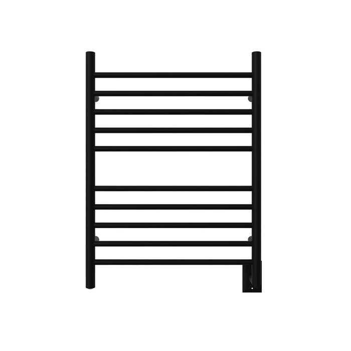 Amba Products RWH-SMB Radiant Straight 10-Bar Hardwired Plug-in Combo Towel Warmer - 4.75 x 24.5 x 31.875 in. - Matte Black Finish