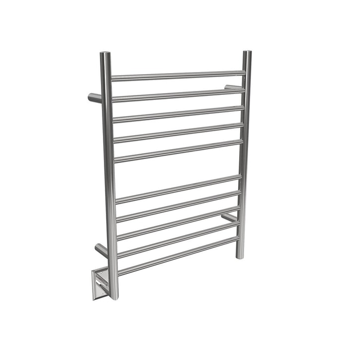 Amba Products RWH-SP-LEFT Radiant Straight 10-Bar Hardwired Plug-in Combo Left Side Towel Warmer - 4.75 x 24.5 x 31.875 in. - Polished Finish