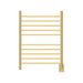 Amba Products RWH-SPG Radiant Straight 10-Bar Hardwired Plug-in Combo Towel Warmer - 4.75 x 24.5 x 31.875 in. - Polished Gold Finish