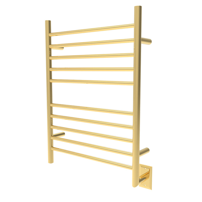 Amba Products RWH-SPG Radiant Straight 10-Bar Hardwired Plug-in Combo Towel Warmer - 4.75 x 24.5 x 31.875 in. - Polished Gold Finish