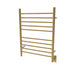 Amba Products RWH-SSB Radiant Straight 10-Bar Hardwired Plug-in Combo Towel Warmer - 4.75 x 24.5 x 31.875 in. - Satin Brass Finish