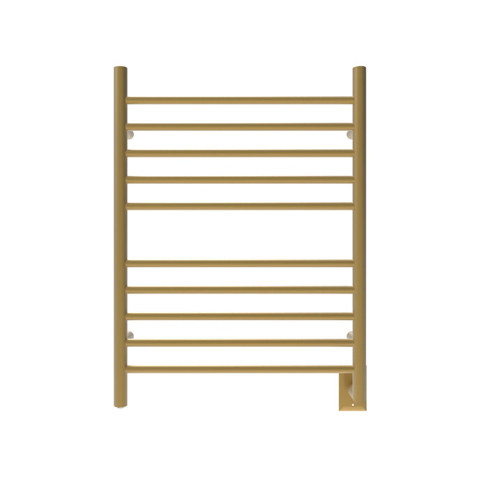Amba Products RWH-SSB Radiant Straight 10-Bar Hardwired Plug-in Combo Towel Warmer - 4.75 x 24.5 x 31.875 in. - Satin Brass Finish