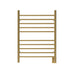 Amba Products RWH-SSB Radiant Straight 10-Bar Hardwired + Plug-in Combo Towel Warmer - 4.75 x 24.5 x 31.875 in. - Satin Brass Finish