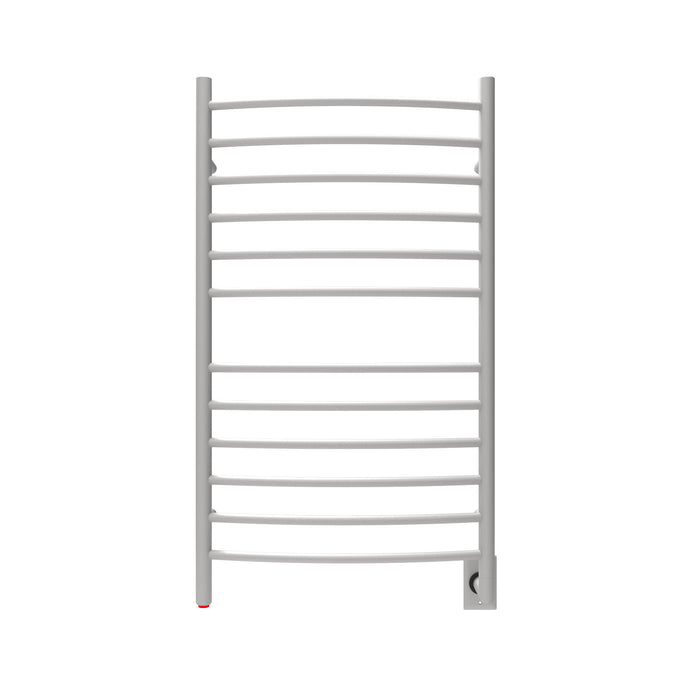 Amba Products RWHL-CB Radiant Curved 12-Bar Large Hardwired Plug-in Combo Towel Warmer - 5.75 x 24.5 x 41.75 in. - Brushed Finish