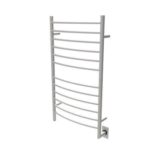 Amba Products RWHL-CB Radiant Curved 12-Bar Large Hardwired Plug-in Combo Towel Warmer - 5.75 x 24.5 x 41.75 in. - Brushed Finish