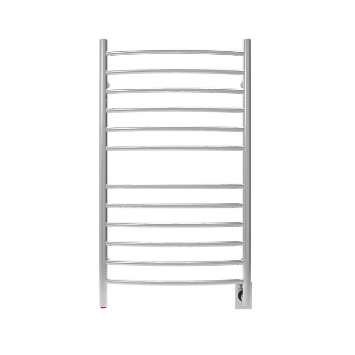 Amba Products RWHL-CP Radiant Curved 12-Bar Large Hardwired Plug-in Combo Towel Warmer - 5.75 x 24.5 x 41.75 in. - Polished Finish