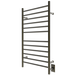 Amba Products RWHL-SBB Radiant Straight 12-Bar Large Hardwired Plug-in Combo Towel Warmer - 4.75 x 24.5 x 41.75 in. - Brushed Bronze Finish