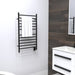 Amba Products RWHL-SMB Radiant Straight 12-Bar Large Hardwired Plug-in Combo Towel Warmer - 4.75 x 24.5 x 41.75 in. - Matte Black Finish