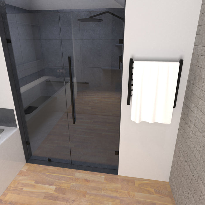 Amba Products RWHS-SMB Radiant 7-Bar Small Hardwired Plug-in Combo Towel Warmer - 4.75 x 20.5 x 20.125 in. - Matte Black Finish