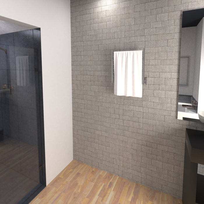 Amba Products RWHS-SP Radiant 7-Bar Small Hardwired Plug-in Combo Towel Warmer - 4.75 x 20.5 x 20.125 in. - Polished Finish