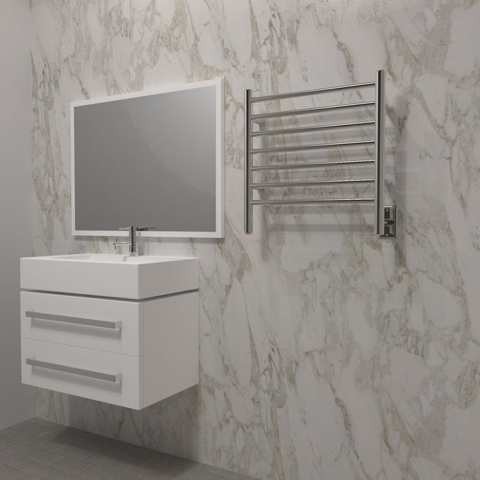 Amba Products RWHS-SP Radiant 7-Bar Small Hardwired Plug-in Combo Towel Warmer - 4.75 x 20.5 x 20.125 in. - Polished Finish