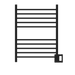 Amba Products RSWH-MB Radiant 10-Bar Square Hardwired + Plug-in Combo Towel Warmer - 4.75 x 24.5 x 31.5 in. - Matte Black Finish