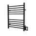 Amba Products RSWH-MB Radiant 10-Bar Square Hardwired + Plug-in Combo Towel Warmer - 4.75 x 24.5 x 31.5 in. - Matte Black Finish