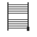 Amba Products RSWH-MB Radiant 10-Bar Square Hardwired + Plug-in Combo Towel Warmer - 4.75 x 24.5 x 31.5 in. - Matte Black Finish