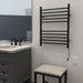 Amba Products RSWH-MB Radiant 10-Bar Square Hardwired + Plug-in Combo Towel Warmer - 4.75 x 24.5 x 31.5 in. - Matte Black Finish