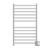 Amba Products RSWHL-B Radiant 12-Bar Large Square Hardwired + Plug-in Combo Towel Warmer - 4.75 x 24.5 x 41.75 in. - Brushed Finish