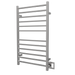 Amba Products RSWHL-B Radiant 12-Bar Large Square Hardwired + Plug-in Combo Towel Warmer - 4.75 x 24.5 x 41.75 in. - Brushed Finish