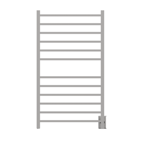 Amba Products RSWHL-B Radiant 12-Bar Large Square Hardwired + Plug-in Combo Towel Warmer - 4.75 x 24.5 x 41.75 in. - Brushed Finish