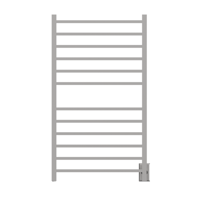 Amba Products RSWHL-B Radiant 12-Bar Large Square Hardwired + Plug-in Combo Towel Warmer - 4.75 x 24.5 x 41.75 in. - Brushed Finish