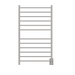 Amba Products RSWHL-B Radiant 12-Bar Large Square Hardwired + Plug-in Combo Towel Warmer - 4.75 x 24.5 x 41.75 in. - Brushed Finish