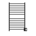 Amba Products RSWHL-MB Radiant 12-Bar Large Square Hardwired + Plug-in Combo Towel Warmer - 4.75 x 24.5 x 41.75 in. - Matte Black Finish