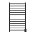 Amba Products RSWHL-MB Radiant 12-Bar Large Square Hardwired + Plug-in Combo Towel Warmer - 4.75 x 24.5 x 41.75 in. - Matte Black Finish