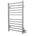 Amba Products RSWHL-P Radiant 12-Bar Large Square Hardwired + Plug-in Combo Towel Warmer - 4.75 x 24.5 x 41.75 in. - Polished Finish