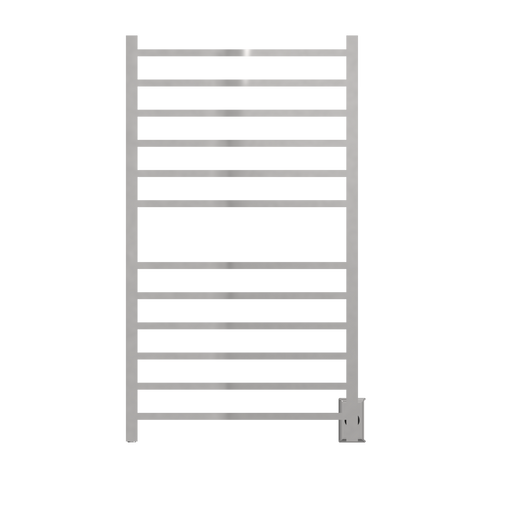 Amba Products RSWHL-P Radiant 12-Bar Large Square Hardwired + Plug-in Combo Towel Warmer - 4.75 x 24.5 x 41.75 in. - Polished Finish