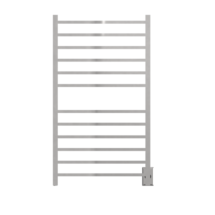 Amba Products RSWHL-P Radiant 12-Bar Large Square Hardwired + Plug-in Combo Towel Warmer - 4.75 x 24.5 x 41.75 in. - Polished Finish