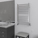 Amba Products RSWHL-P Radiant 12-Bar Large Square Hardwired + Plug-in Combo Towel Warmer - 4.75 x 24.5 x 41.75 in. - Polished Finish